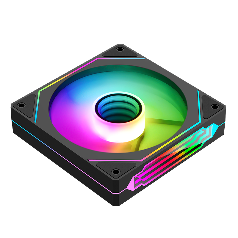 Thumbnail: Segotep NR-12F Reverse Blade 120mm ARGB PWM Fan Black