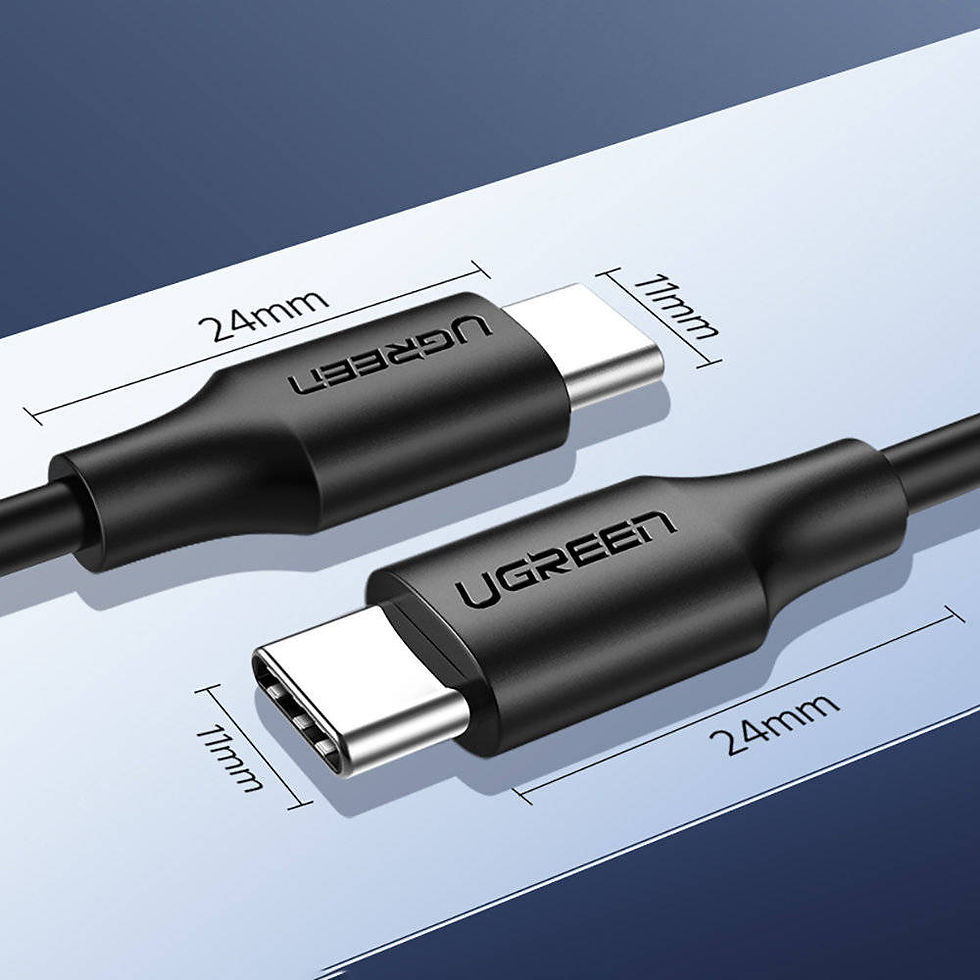 Thumbnail: Ugreen US286 USB Type C Charging and Data Cable 3A 1.5m black