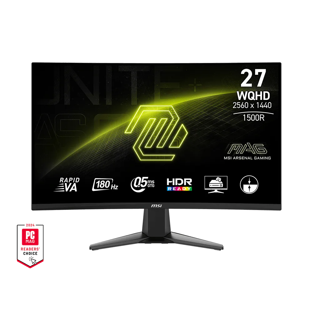 MSI MAG 27CQ6F 27" WQHD 2K Rapid VA 180Hz Curved Gaming Monitor
