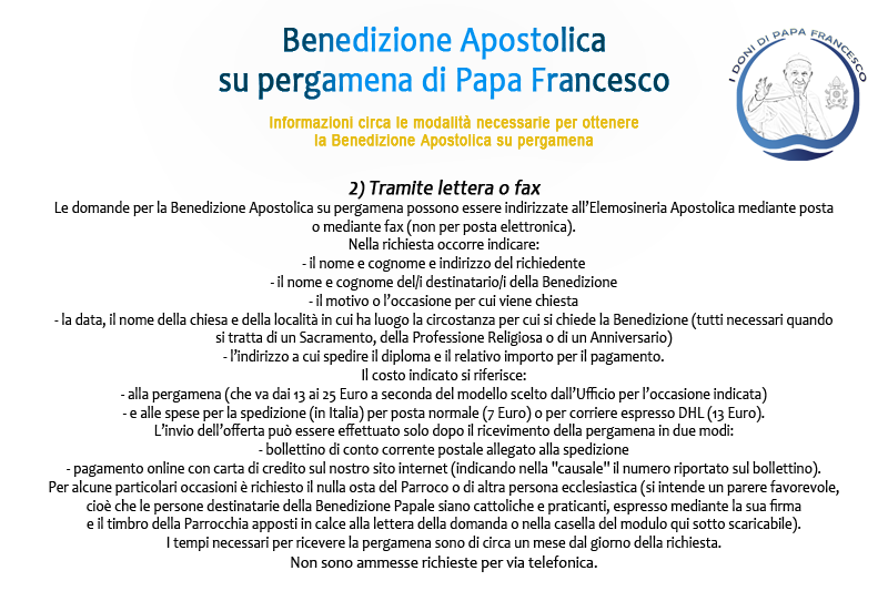 Benedizione Papa Francesco (2)