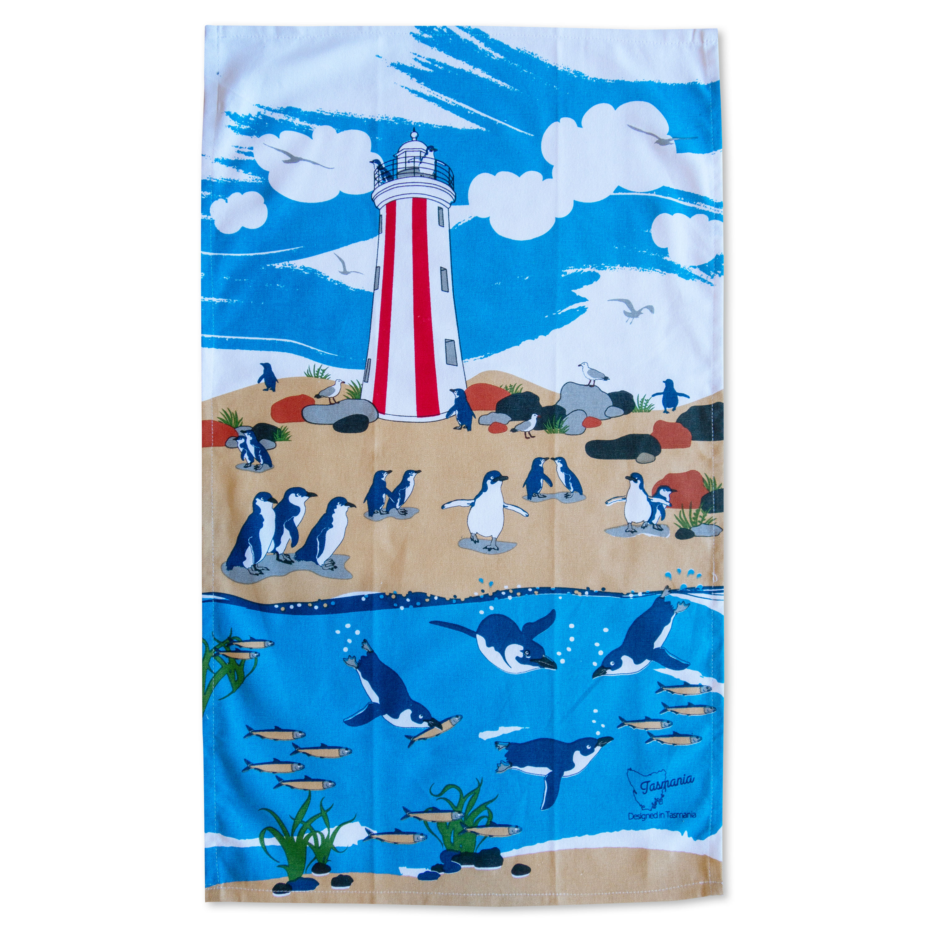 Penguin tea towel