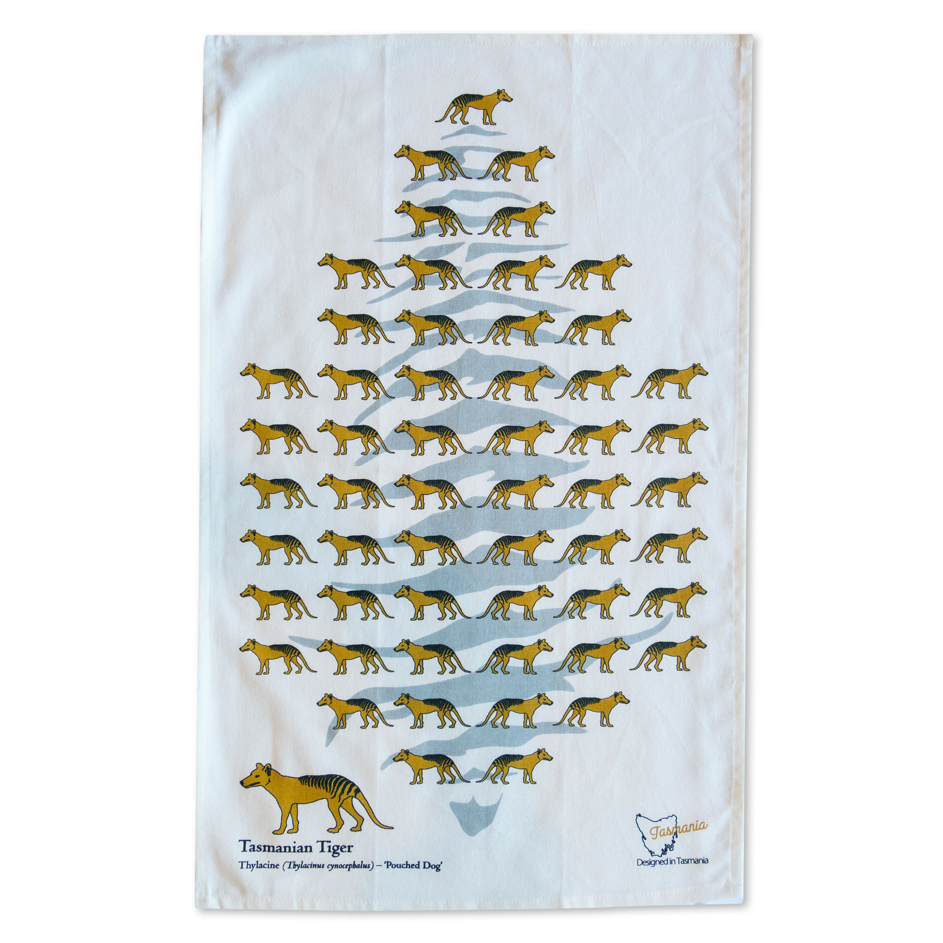 Tasmanian Tiger tea towel