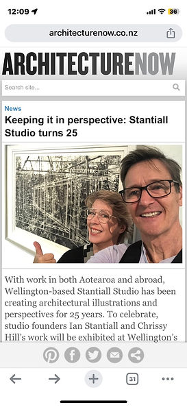 Chrissy & Ian in front of Jane Greally's Dobel prize winner