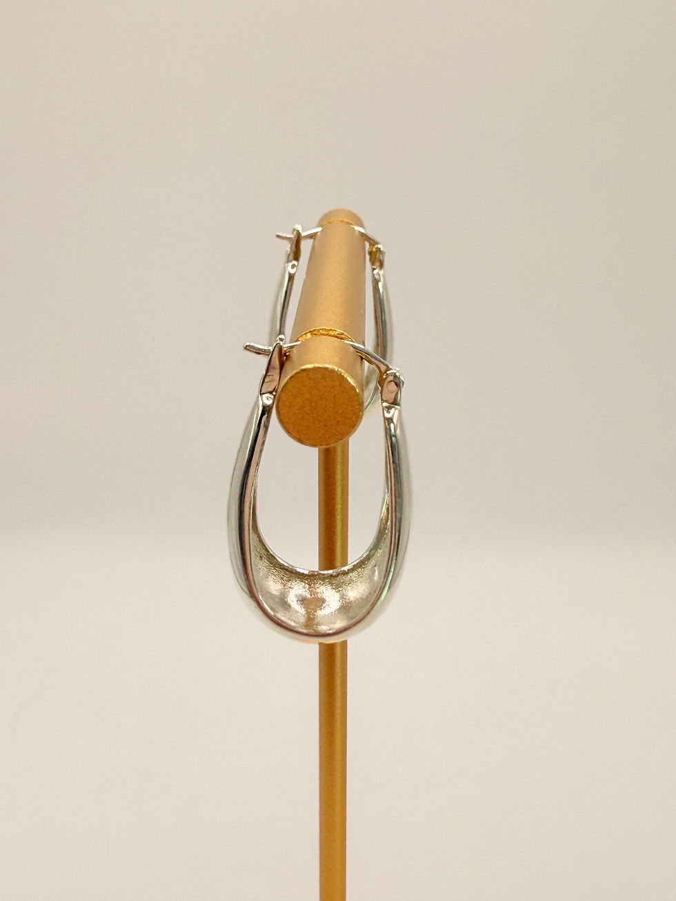 Thumbnail: Pre-Owned Silver Hoops Side View