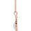 Thumbnail: 14K Rose Gold Natural Opal and Diamond Bezel Necklace Side View