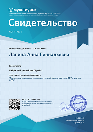 Свидетельство Построение предметно-пространственной среды в группе ДОУ с учетом ФГОС.png