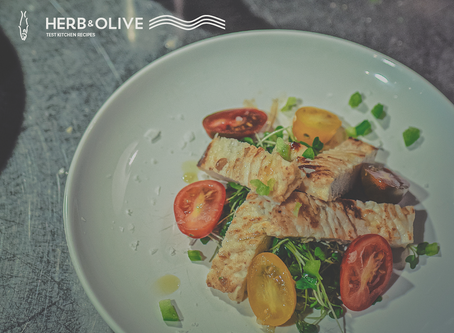 EVOO Marinated Calamari Steaks & Micro Greens