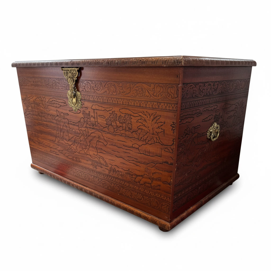 Large Spanish Blanket Box / Ottoman