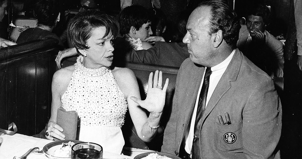 Judy Garland with Saul Richman after her debut at the Westbury Music Fair in 1967