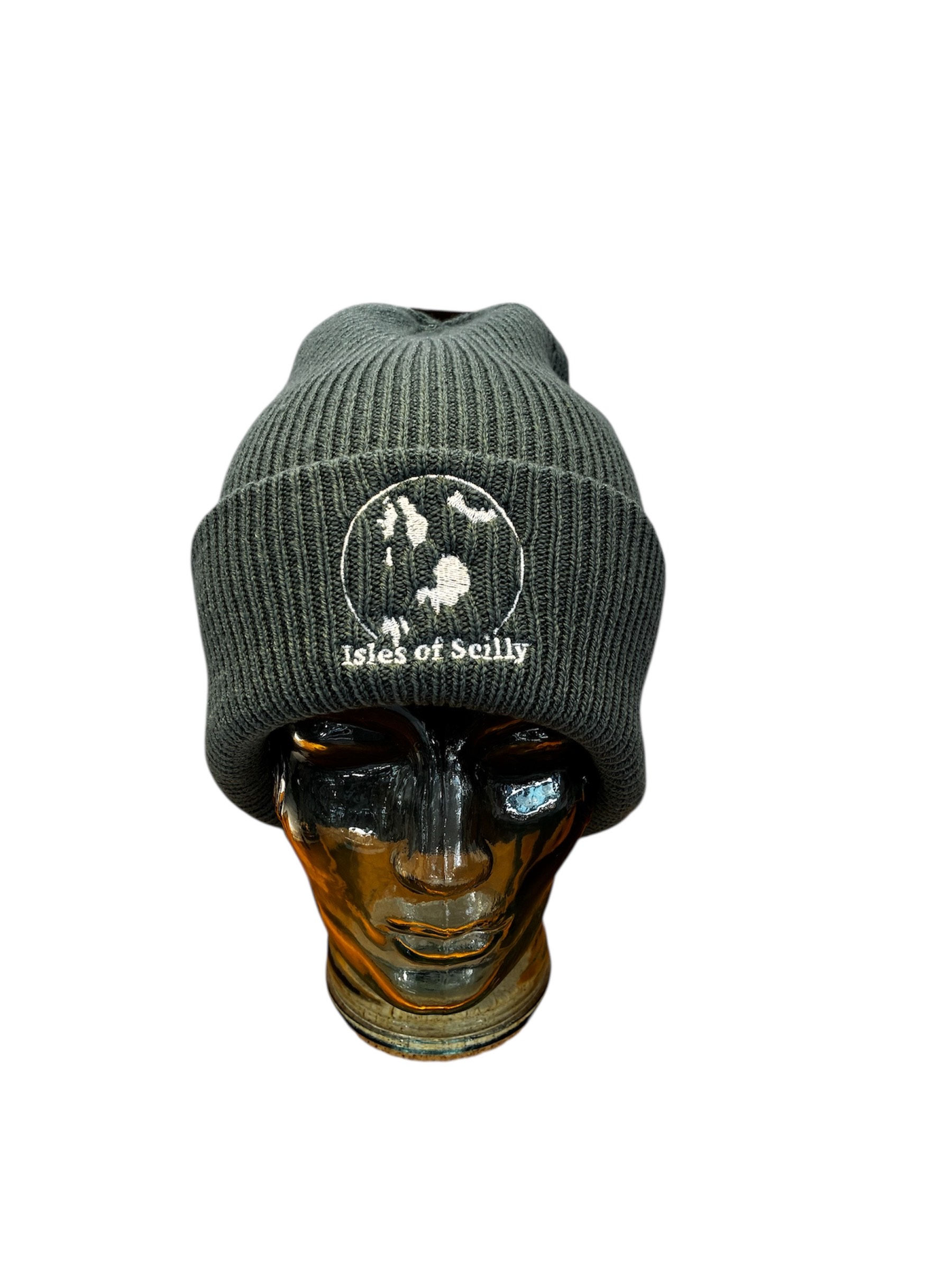 Ribbed Map beanie - Marina Green