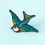 Thumbnail: Swallow Tattoo Inspired Enamel Pin