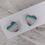 Thumbnail: Pastel Rainbow Heart Studs