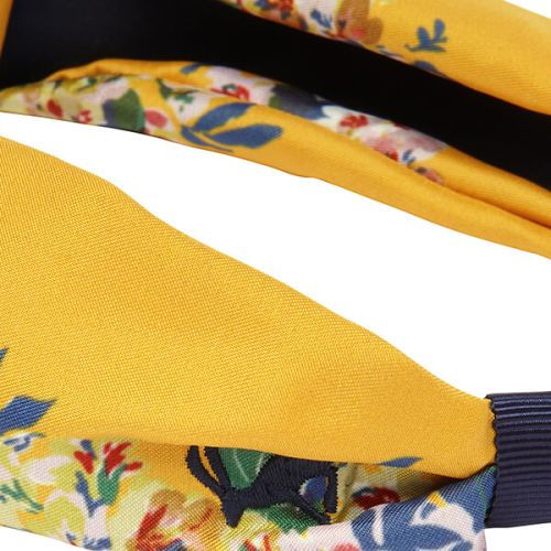Thumbnail: Antique gold floral print headband