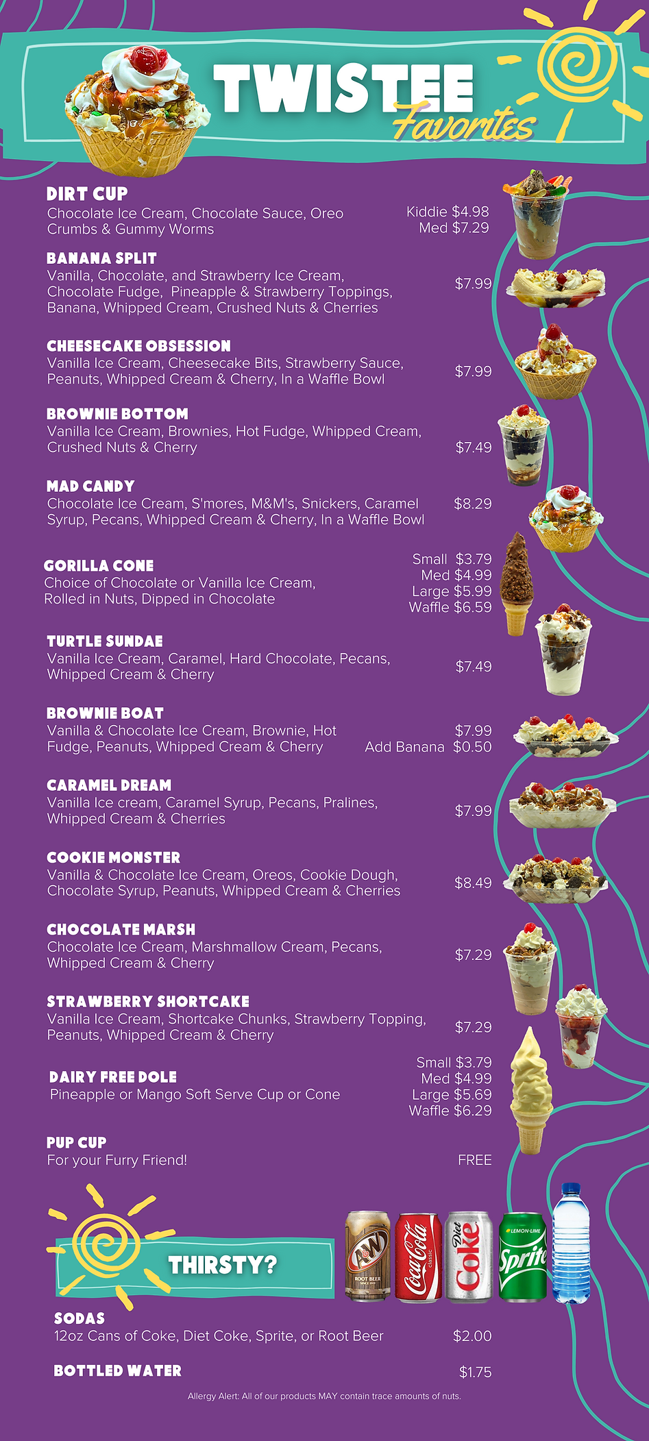 Menu Twistee Treat PSL