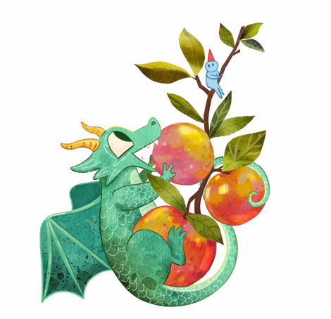 Маленький дракончик для оформления титульной страницы.