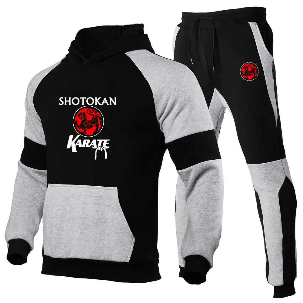 Shotokan Karate Patchwork Hoodie & Sweatpants Tracksuit Set (Men’s)