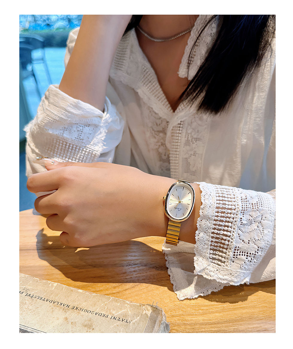 Thumbnail: Vintage Gold-Tone Ins Style Women's Luxury Watch