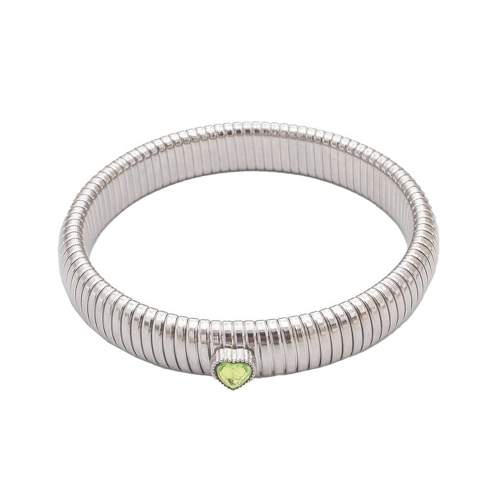 Thumbnail: Waterproof 18K Gold Plated Thick Elastic Retro Bracelet