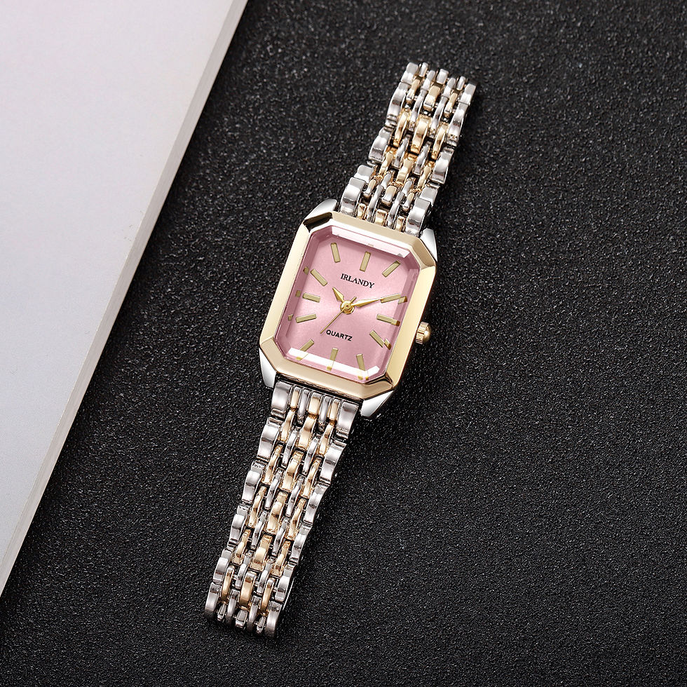 Thumbnail: Luxury Rectangle Steel Strap Watch for Women