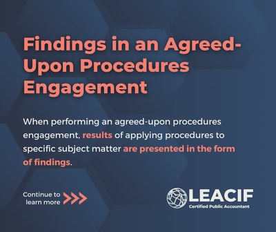 Findings in an Agreed-Upon Procedures Engagement
