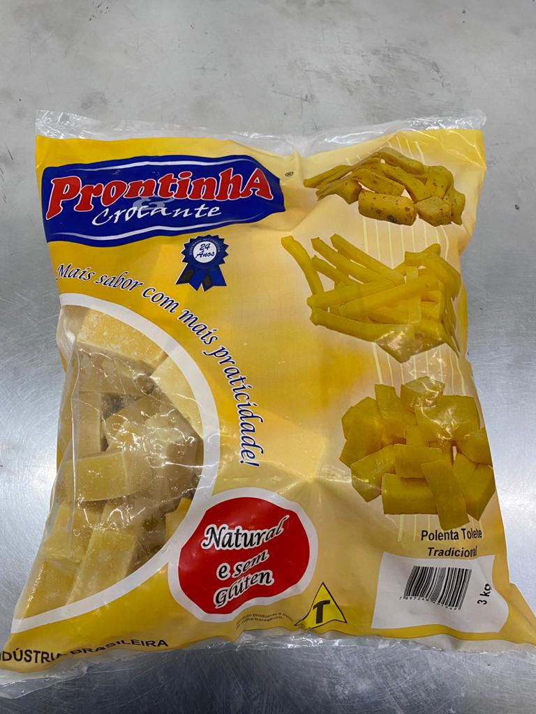 300 POLENTA TOLETE  PRONTINHA PCT 3 KG CX 12 KG