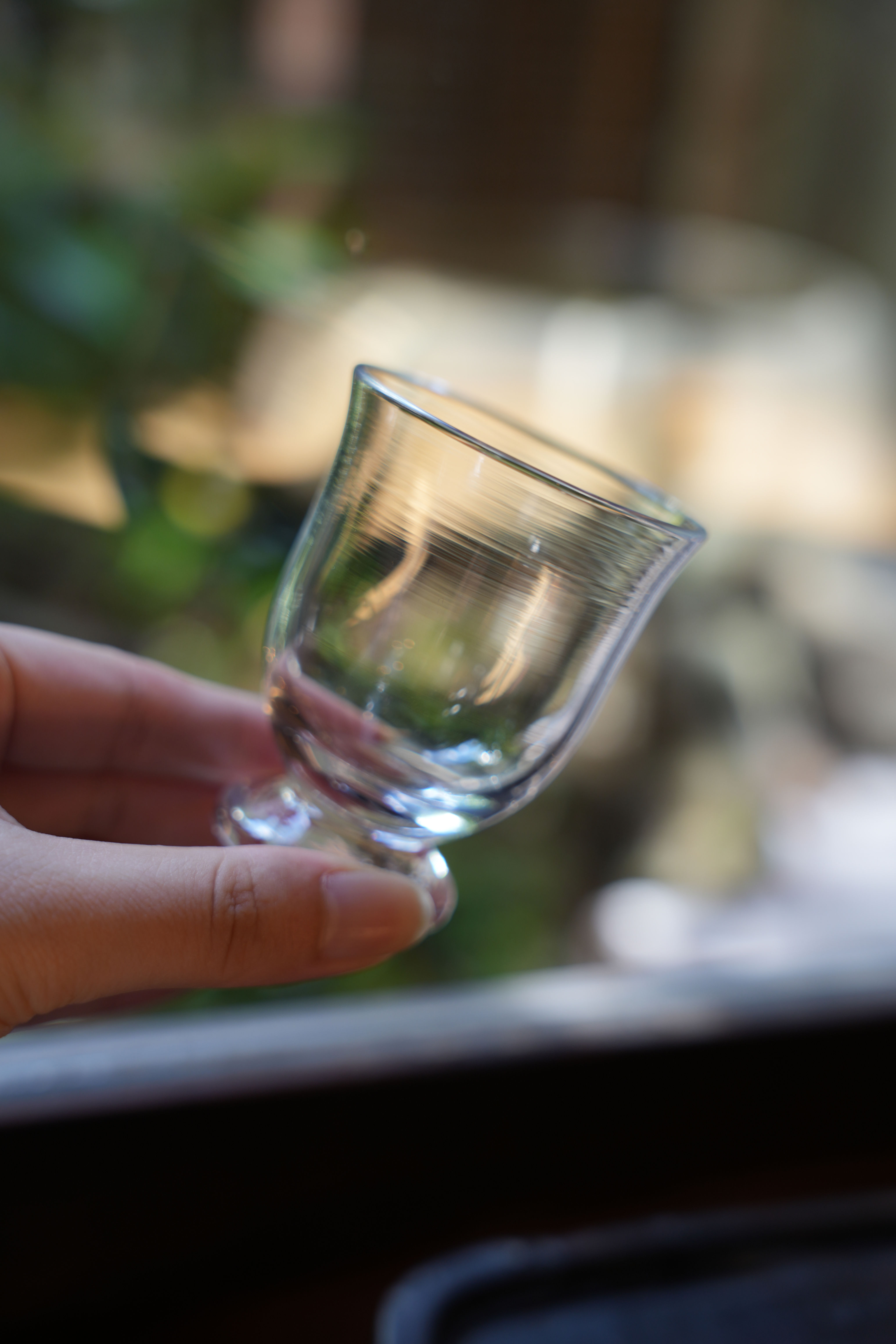 一茶亭限定　長町三夏子 作『 お湯呑み』NAGAMACHI-005 クリア