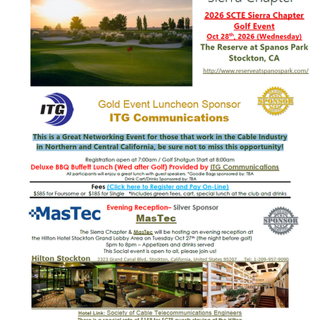2026 Sierra Chapter Golf Event!
