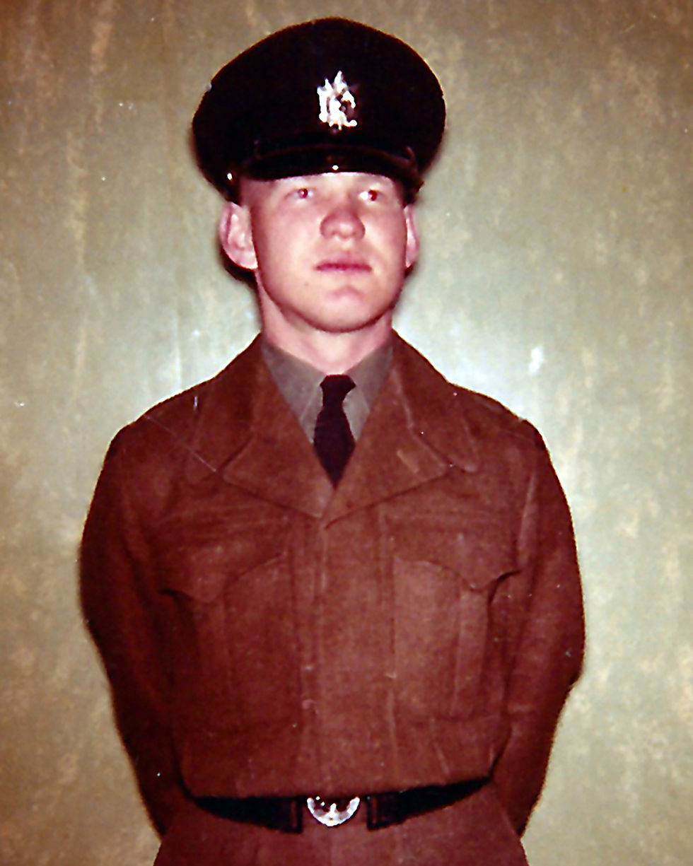 A younger Ron Goodchild in his uniform of the Queen’s Own Rifle