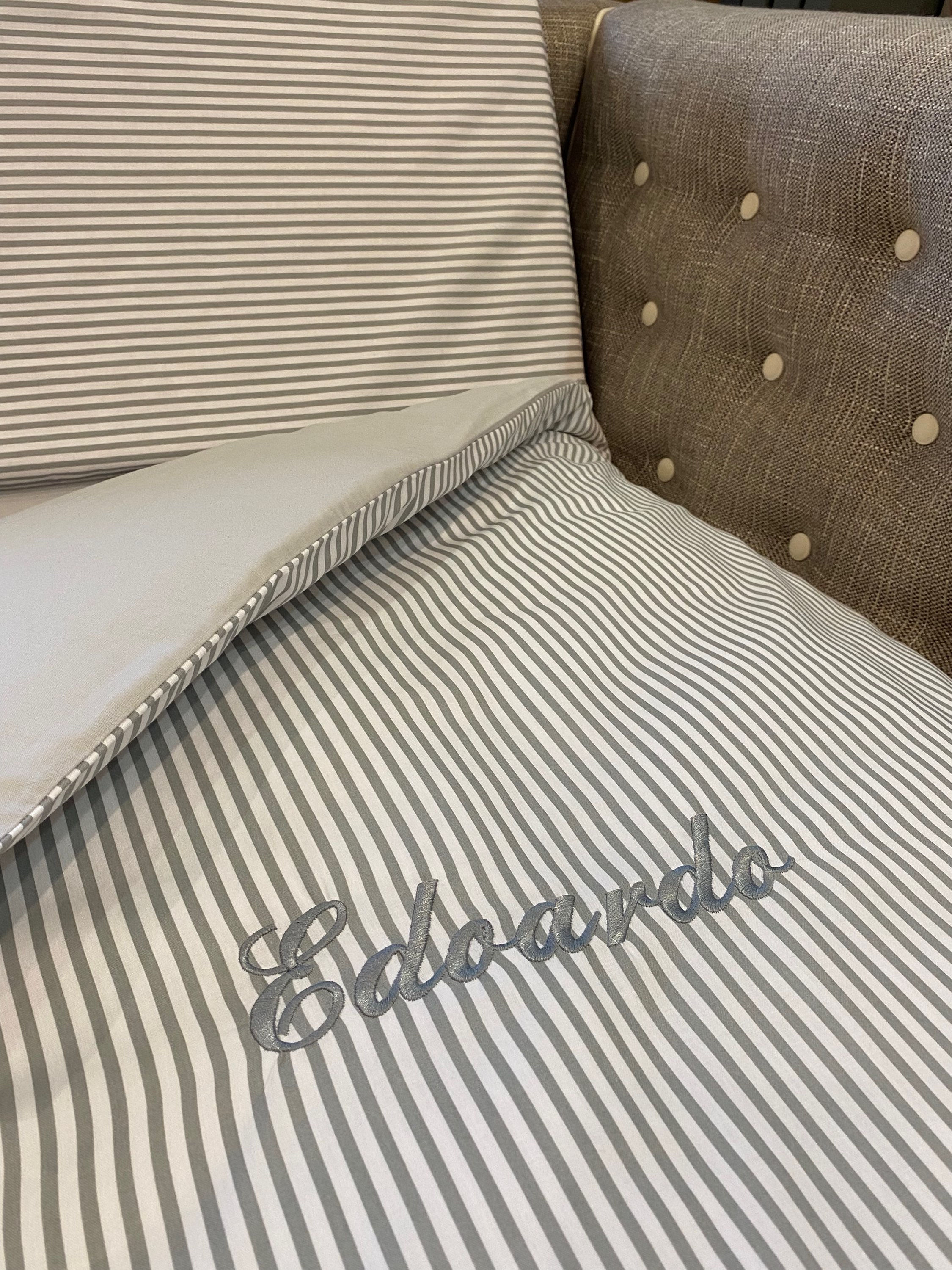 Copripiumino lettino RICAMO NOME 