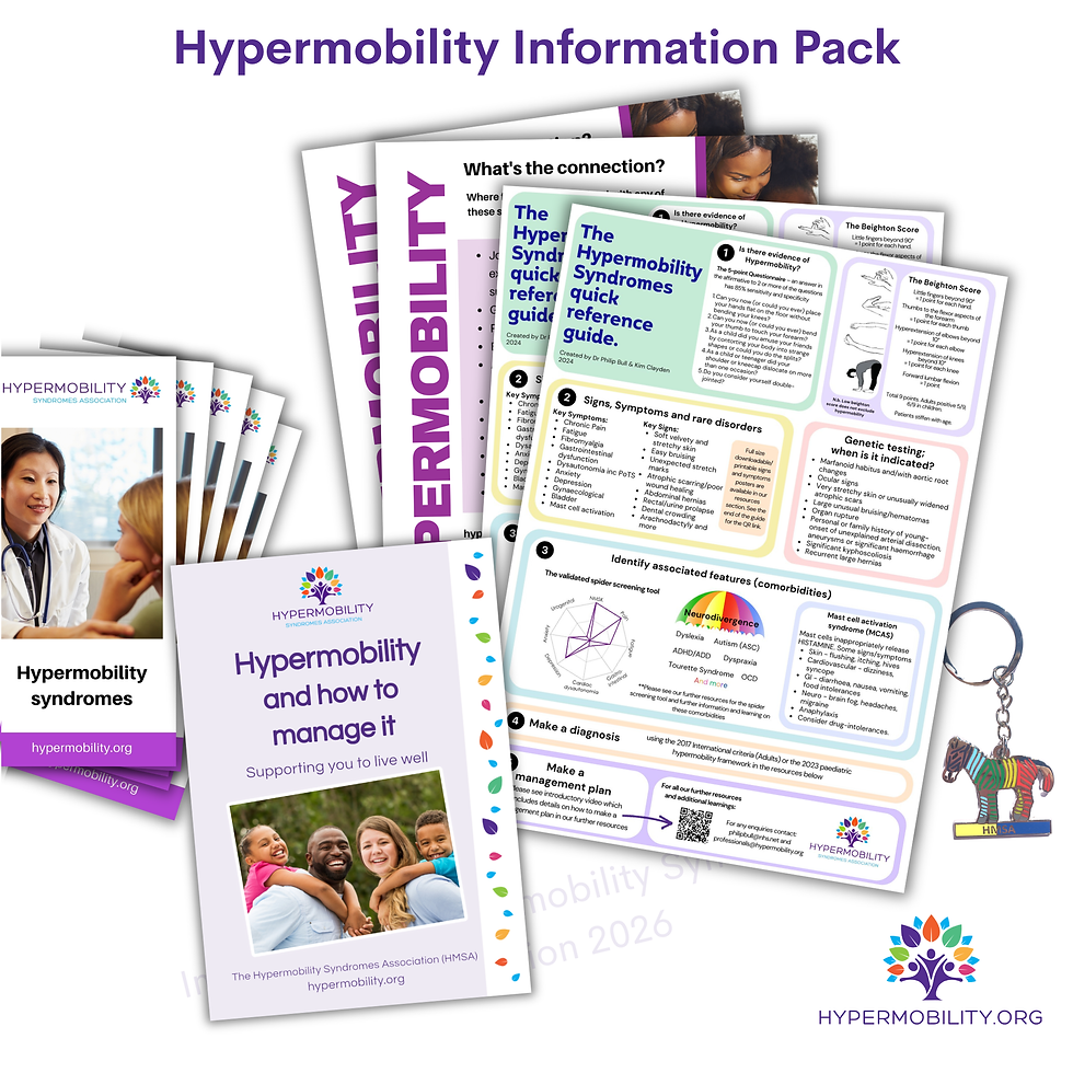The publications included in the hypermobility information pack