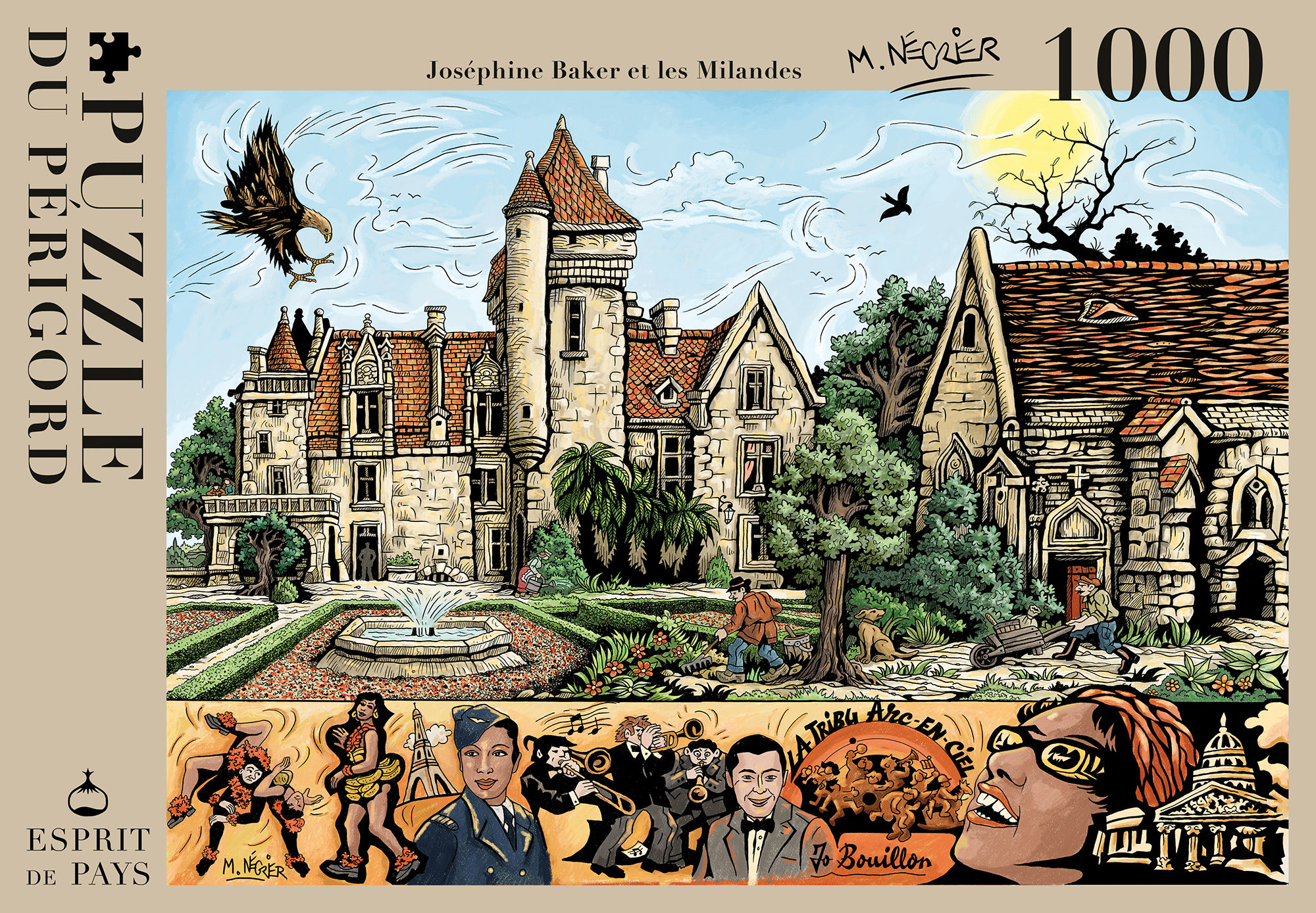 23 - Les Milandes et Joséphine Baker - Michel Négrier (1000 pcs)