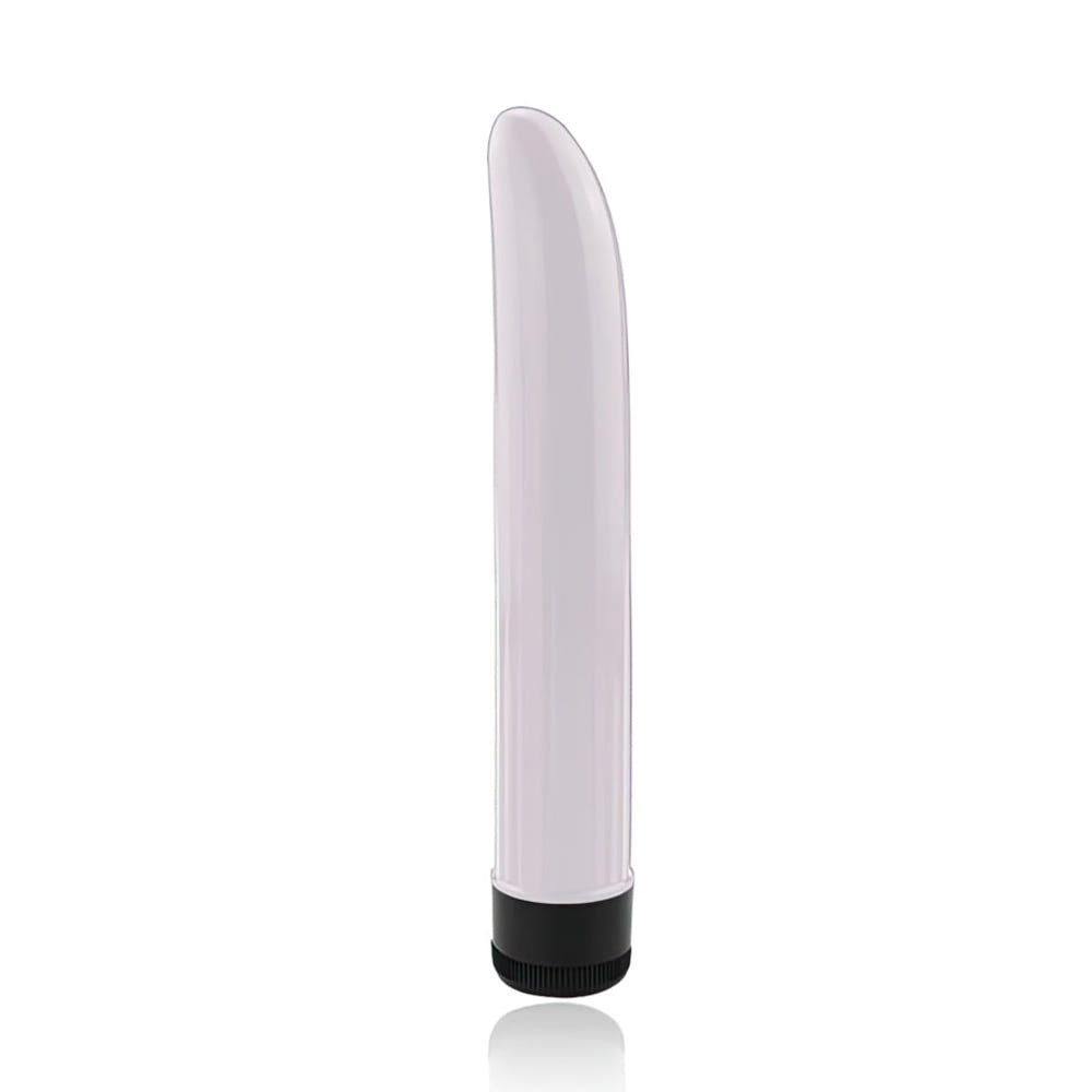 Vibrador personal 17,5 cm cor Branco com textura canelada - YOUVIBE