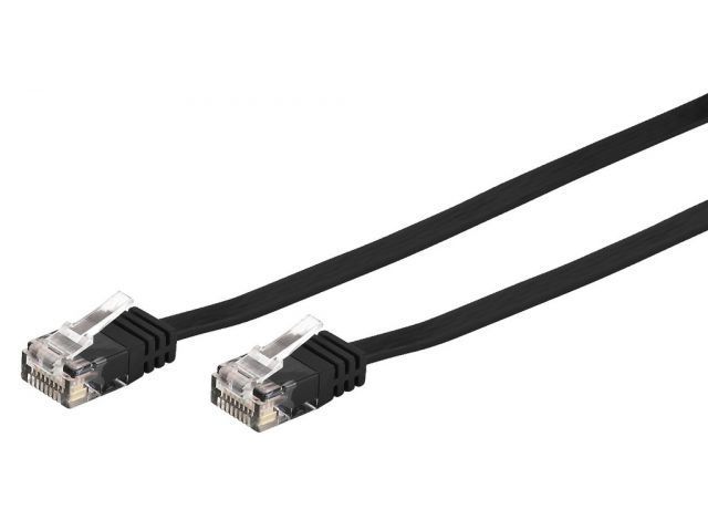 Cat. 6 flat network cable, U/UTP, 1 m