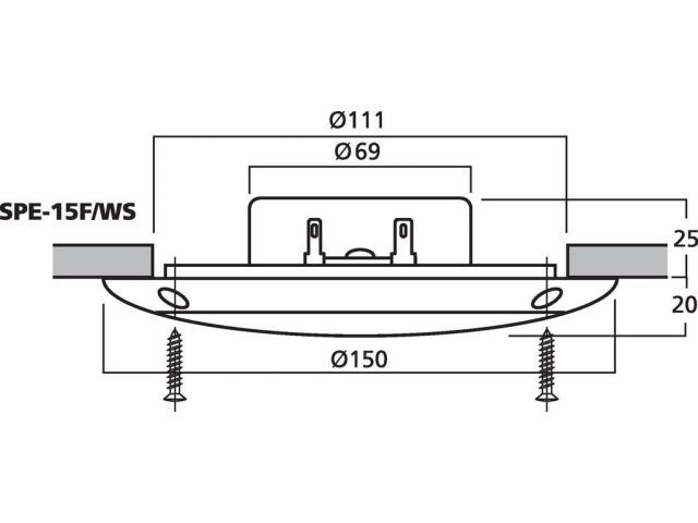 Indexkép: Pair of weatherproof flush-mount PA speakers, 15 W, 4 ?
