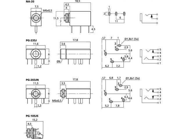 Indexkép: 3.5 mm stereo panel jack