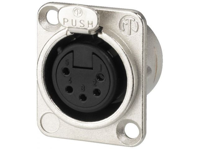 5-pólusú, beépíthető XLR csatlakozók