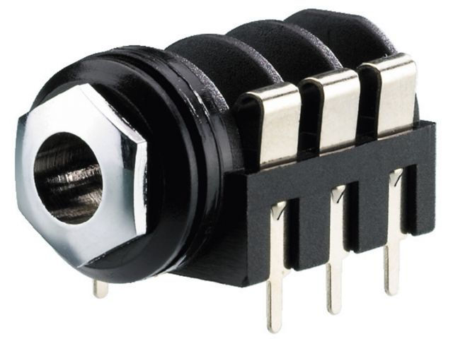 Beépíthető 6,3mm sztereó jack aljzat