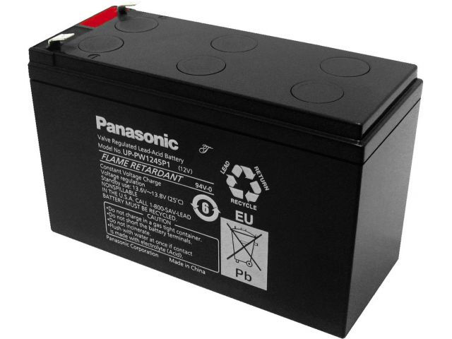 PANASONIC rechargeable AGM high-current lead battery, 12 V, 7.8 Ah