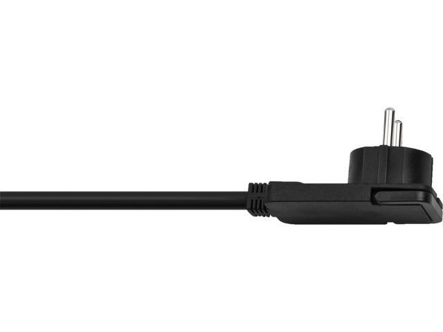 Indexkép: Mains extension cable, earthing contact, flat plug, 2 m