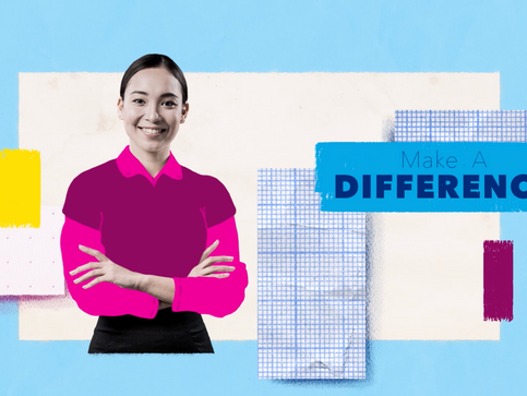 Planned Parenthood doctor smiling next to the word "difference"