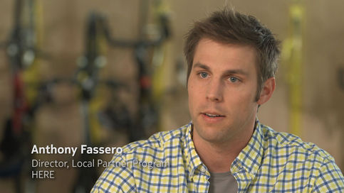 Anthony Fassero of HERE maps being interviewed