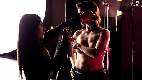 Grace BTS getting make up