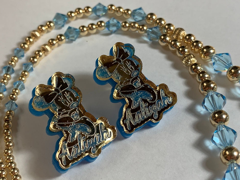 Thumbnail: Minnie Mouse 3pc Set|Double Stacked Name Plate