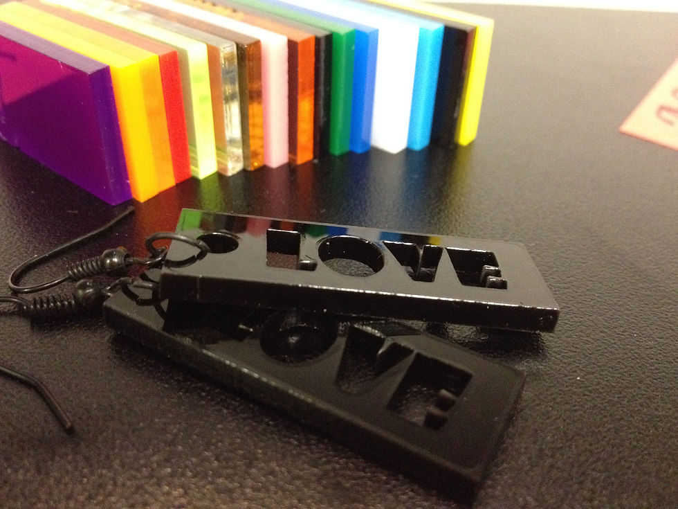 Thumbnail: Acrylic LOVE Earring Set