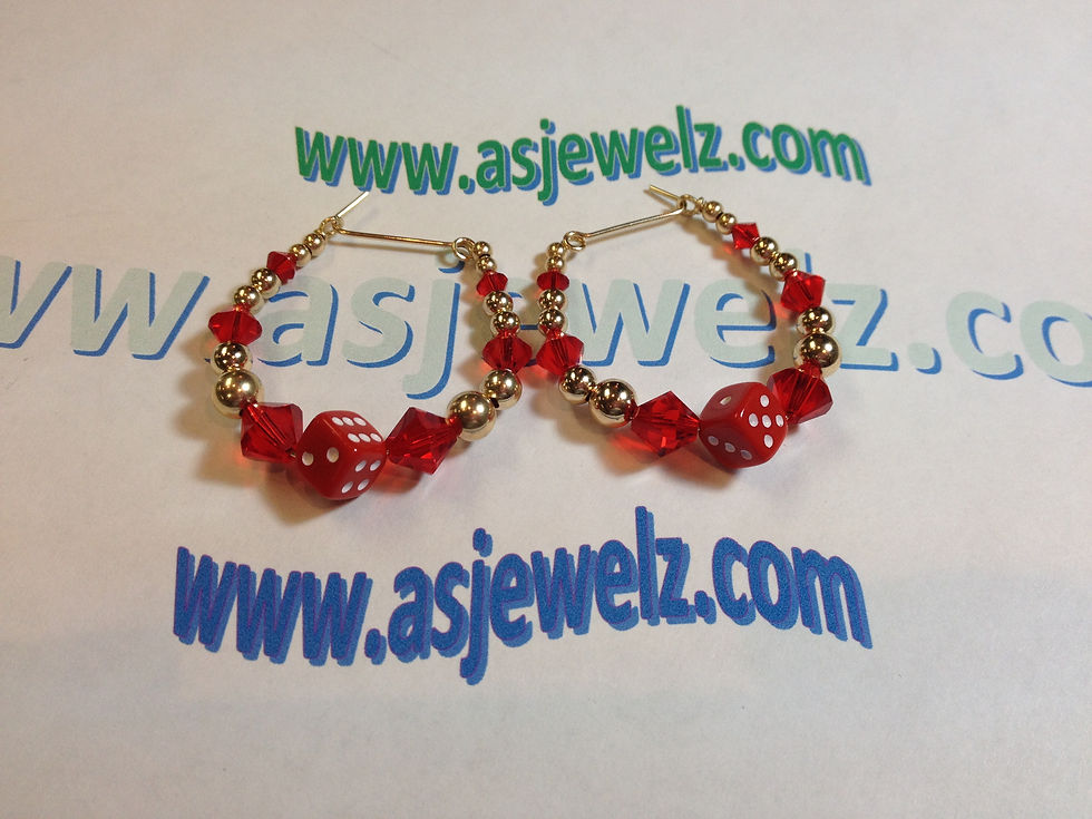 Thumbnail: Dice Rose Earrings