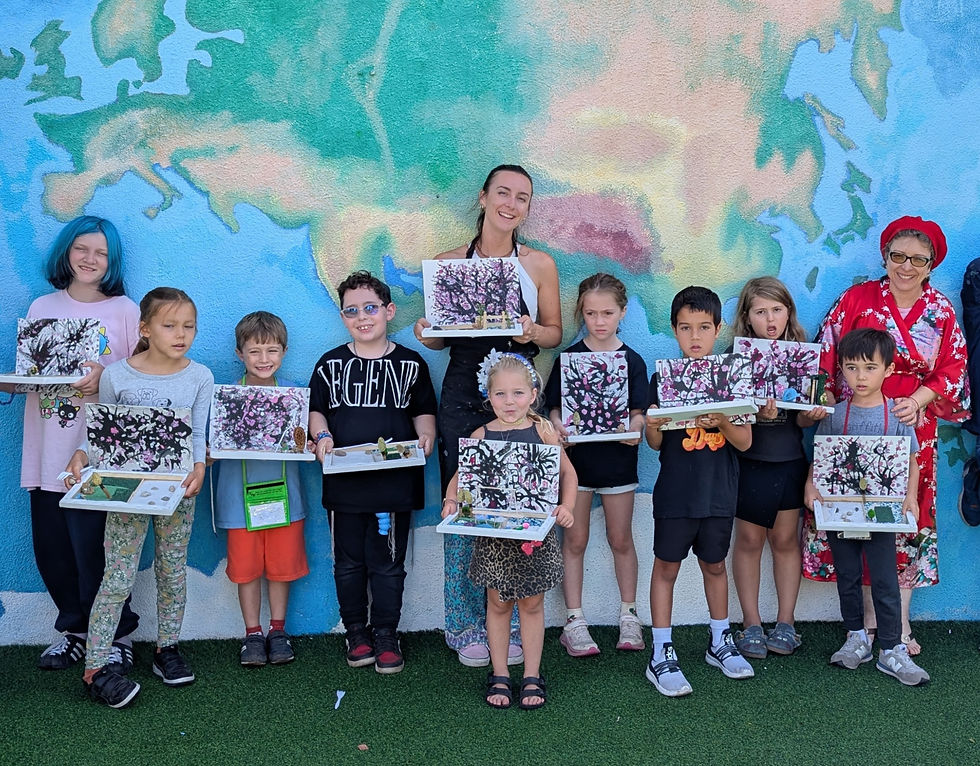 Children participating in Summer Camp 2025 at RAZ Land, creating art, performances, and projects inspired by the history of the Olympics and LA 2028.