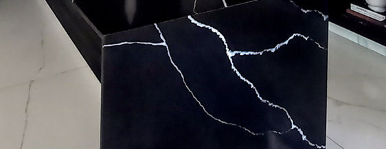 Black Marquina Quartz Kitchen Cladding Countertops