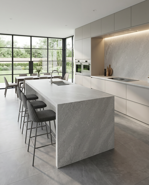 ProQuartz the wonders collection leathered natural finish quartz antarctica countertops