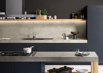 Sand Earth and Brown Earth Kitchen Island and Cladding