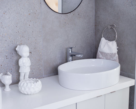 White Quartz Bathroom Vanity 